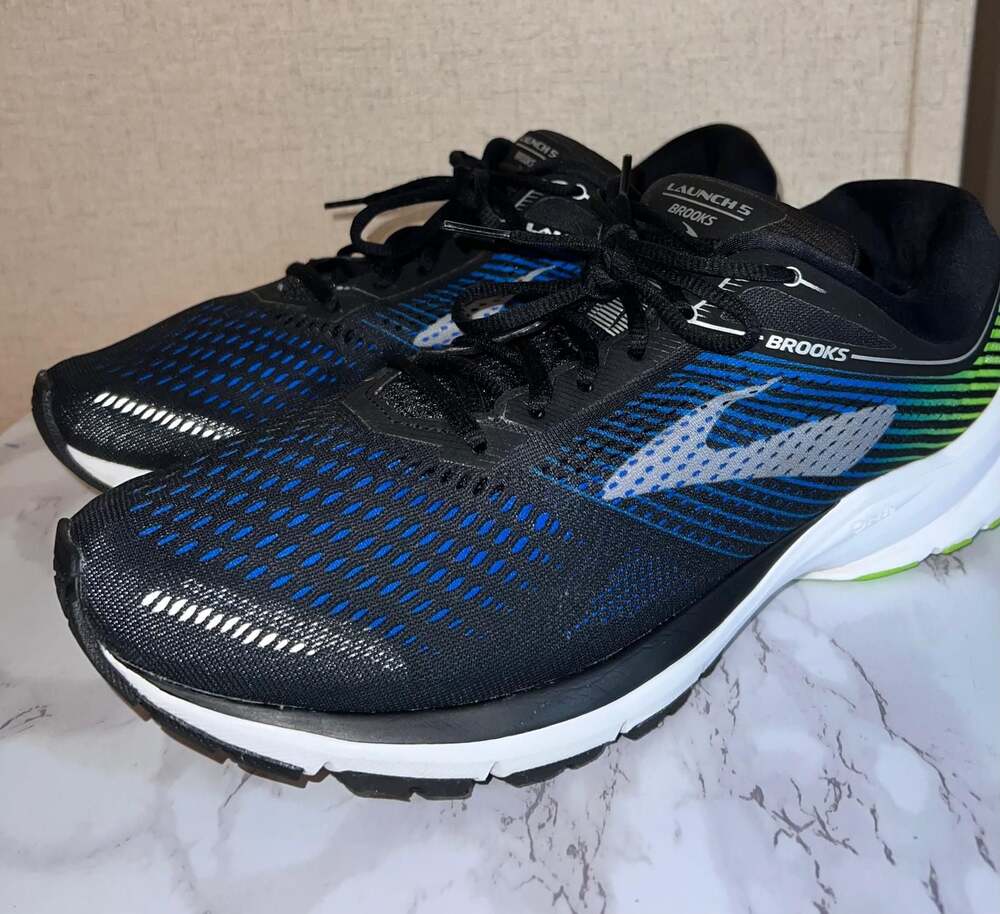 Brooks Launch 5 Men's Running Shoes Size 13 Black Blue Green